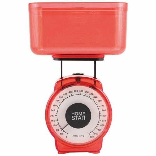 Весы кухонные HOMESTAR HS-3004М, 002795 красный, макс.нагрузка 1кг 