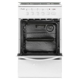 Комбинированная плита ЛЫСЬВА ЭГ 401 МС-2у белый (стеклянная крышка)