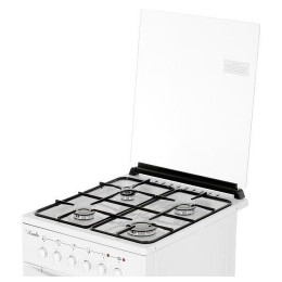 Комбинированная плита ЛЫСЬВА ЭГ 401 МС-2у белый (стеклянная крышка)