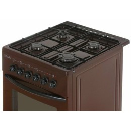 Комбинированная плита ЛЫСЬВА ЭГ 401 МС-2у коричневый (без крышки)