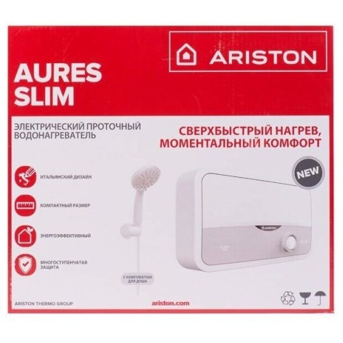 Водонагреватель ARISTON Aures S 3.5 SH PL 3.5кВт электрический настенный/серебристый