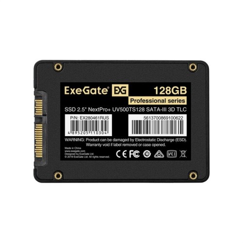 Накопитель SSD ExeGate EX280461RUS UV500NextPro+ 2.5" 128 GB SATA-III 3D TLС