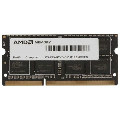 Модуль памяти AMD Radeon™ SO-DIMM DDR3 8GB 1600 R5 Entertainment Series Black R538G1601S2S-U Non-ECC, CL11, 1.5V, RTL