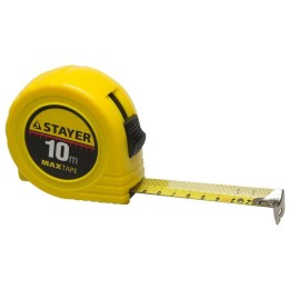 Рулетка STAYER "MASTER" "MaxTape", пластиковый корпус, 10м/25мм [34014-10-25]