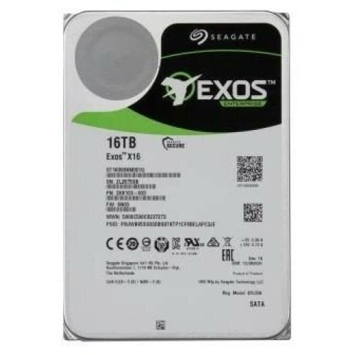 Жесткий диск SEAGATE 16Tb, ST16000NM002G, SAS Exos X16, 7200 rpm, 256Mb buffer