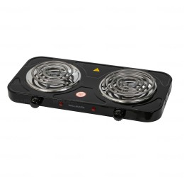 Плита электрическая WILLMARK НS-215Т (2 спир конф.*145 mm/1000Вт.,150*1500Вт, нерж сталь, черный)