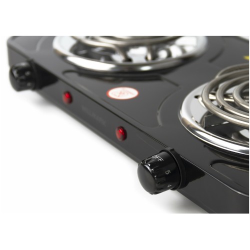 Плита электрическая WILLMARK НS-215Т (2 спир конф.*145 mm/1000Вт.,150*1500Вт, нерж сталь, черный)