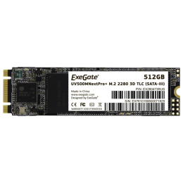 Накопитель SSD  ExeGate EX280473RUS UV500MNextPro+ 512 Gb M.2 2280  3D TLC (SATA-III)