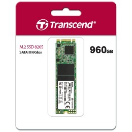 Накопитель SSD M.2 Transcend 960Gb MTS820 <TS960GMTS820S> (SATA3, up to 560/520MBs, 75000 IOPs, 3D TLC, 22х80мм)