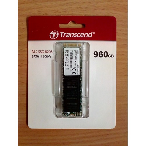 Накопитель SSD M.2 Transcend 960Gb MTS820 <TS960GMTS820S> (SATA3, up to 560/520MBs, 75000 IOPs, 3D TLC, 22х80мм)