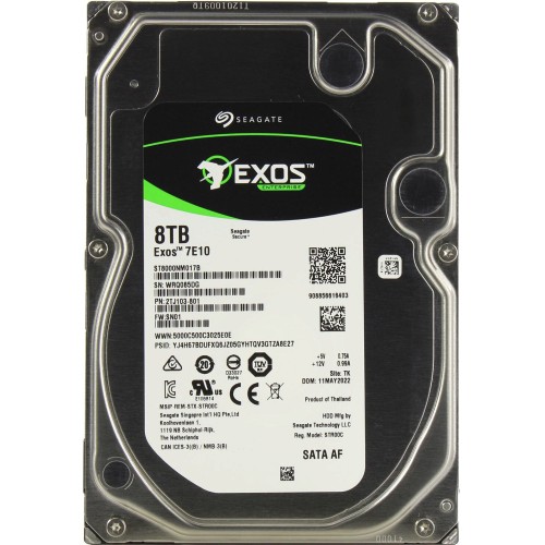 Жесткий диск SEAGATE SATA 8TB 7200RPM 6GB/S 256MB ST8000VX004 Skyhawk