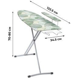 Доска гладильная НИКА 1, размер: 122/34,5, материал: фанера, выдвижная подставка под утюг, два полож