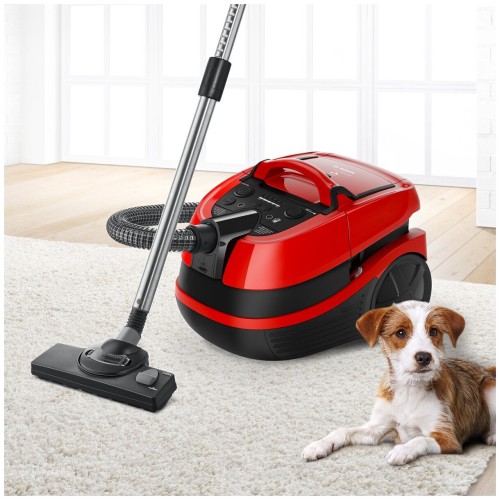 Пылесос BOSCH BWD421PET / 2100 Вт, аквафильтр, 3 в 1, влажная уборка, красный