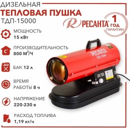 Тепловая дизельная пушка ТДП-15000 Ресанта