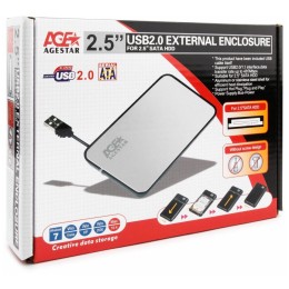 Внешний корпус для HDD AgeStar SUB2A8 SATA пластик/сталь черный 2.5"