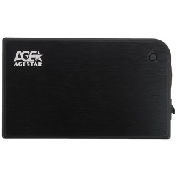 Внешний корпус для HDD/SSD AgeStar 3UB2A14 SATA II пластик/алюминий черный 2.5"