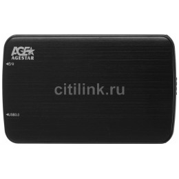 Внешний корпус для HDD/SSD AgeStar 3UB2A12 SATA пластик/алюминий черный 2.5"