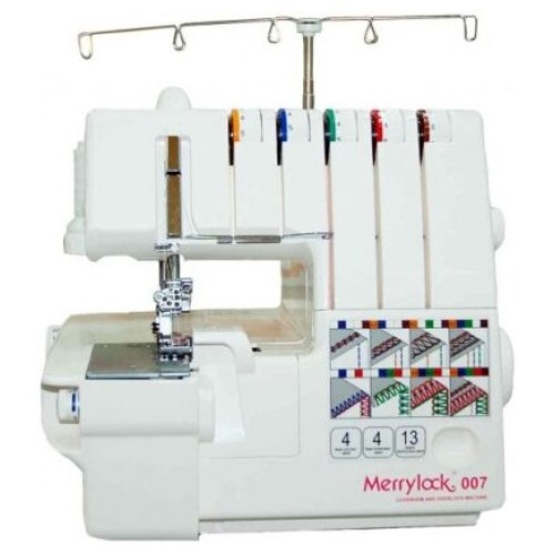 Оверлок MERRYLOCK 007 (5-ти-ниточный), 20 швейных операций, 2-,3-,4-,5-ти ниточная строчка