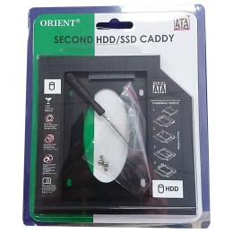 ORIENT UHD-2SC9PL, Шасси для 2.5" SATA HDD для установки в SATA отсек оптического привода ноутбука 9.5 мм, пластик (30842)