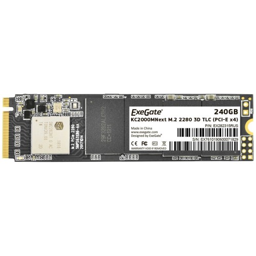 Накопитель SSD  ExeGate EX282315RUS KC2000MNext 240 Gb M.2 2280  3D TLC (PCI-E x4)