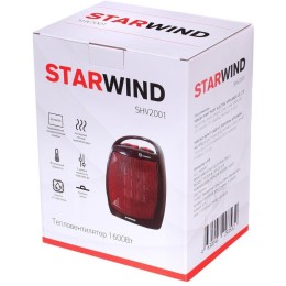 Тепловентилятор Starwind SHV2001 1600Вт черный/красный