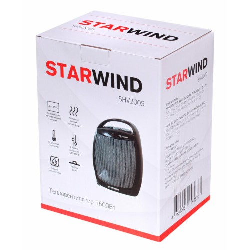 Тепловентилятор Starwind SHV2001 1600Вт черный/красный