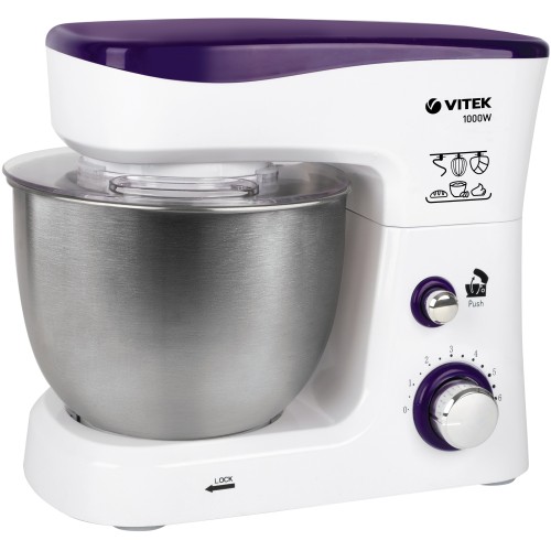 Кухонный комбайн VITEK VT-1443(W) 1000 Вт Cтальная чаша вместимостью 3,5 л.6 режимов