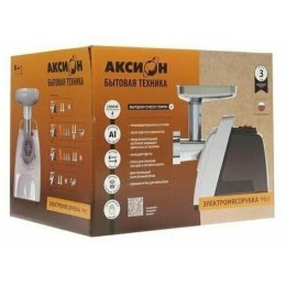 Мясорубка АКСИОН М61.04 Черно-серебристая, 2000 Вт, 3 кг/мин