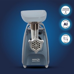 Мясорубка АКСИОН М61.04 Черно-серебристая, 2000 Вт, 3 кг/мин