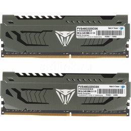 Оперативная память DDR 4 DIMM 8Gb PC25600, 3200Mhz, PATRIOT Viper Steel (PVS48G320C6K) (retail)