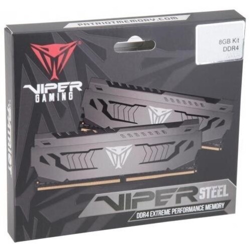 Оперативная память DDR 4 DIMM 8Gb PC25600, 3200Mhz, PATRIOT Viper Steel (PVS48G320C6K) (retail)