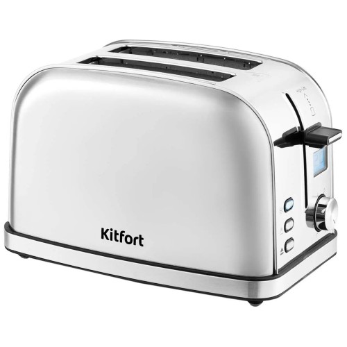 Тостер KITFORT КТ-2036-6 /  800-950 Вт.Ёмкость: 2 тоста одновременно,серебристый.