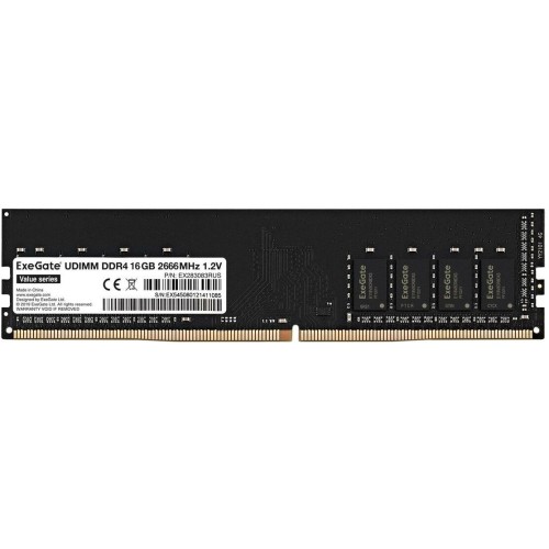 Модуль памяти ExeGate Value DIMM DDR4 16GB <PC4-21300> 2666MHz