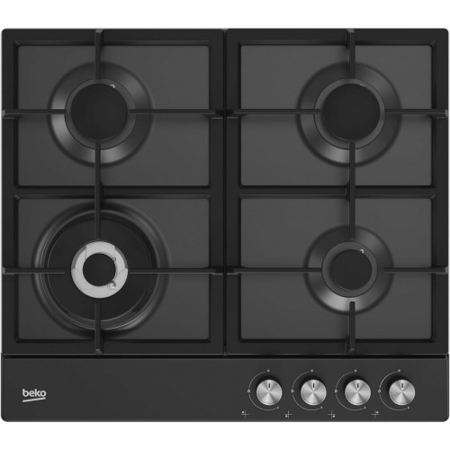 Газовая варочная поверхность BEKO HIAG 64225 SB азовая поверхность: 4 газовые конфорки 