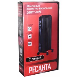 Масляный обогреватель РЕСАНТА ОМПТ-7НЧ 1500Вт черный