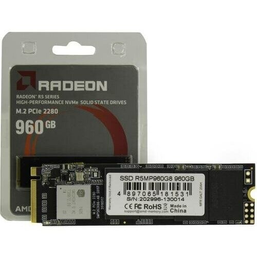 Накопитель SSD AMD PCI-E 960Gb R5MP960G8 Radeon M.2 2280