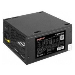 Блок питания 650W ExeGate 650PPH-LT-S, RTL, 80+, ATX, black, APFC, 12cm, 24p, (4+4)p, 5*SATA, 3*IDE, с защитой от выдергивания