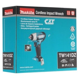 Гайковерт акк Makita TW141DZ (уд),12В,Li-ion,0-3200у\м,145Нм,квадрат1\2",1.1кг,кор,подсв,M8-M16,б\а