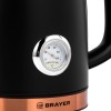 Электрочайник BRAYER BR1005BK 2200Вт.1,7 л, STRIX, сталь окраш, термометр, черн.
