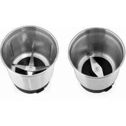 Кофемолка BRAYER BR1182, 2 ножа для мяг. и твер., 70 г.,Мощн. 200 Вт, Пластик. корп, нажатием на кр