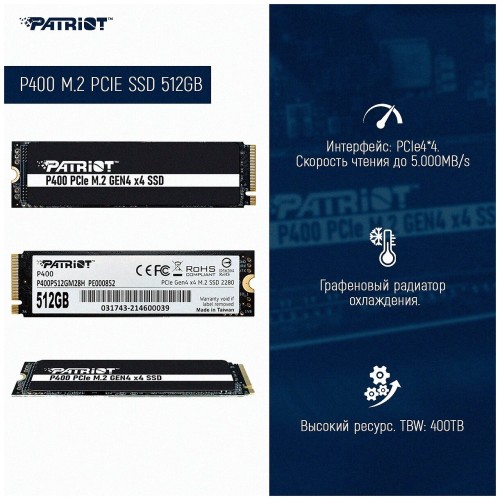 Накопитель SSD M.2 Silicon Power 512GB A55 <SP512GBSS3A55M28> (SATA3, up to 560/530MBs, 3D TLC, 22х80mm)