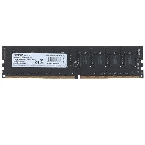 Модуль памяти 4GB AMD Radeon™ DDR4 2666 SO DIMM R7 Performance Series Black R744G2606S1S-U Non-ECC, CL16, 1.2V, RTL