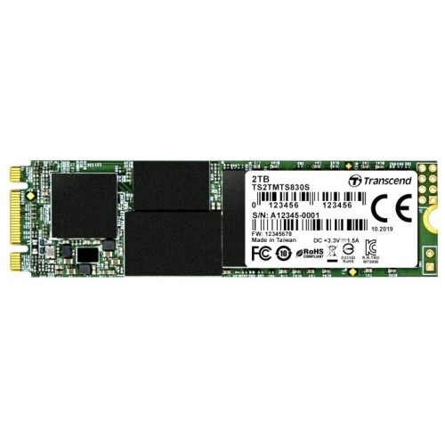 Твердотельный диск 2TB Transcend MTS830, M.2 2280, SATA, 3D TLC, with DRAM [R/W - 560/520 MB/s]