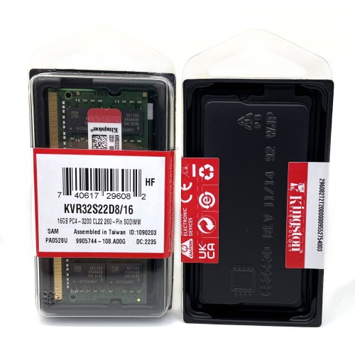 Память оперативная Kingston SODIMM 16GB 3200MHz DDR4 Non-ECC CL22  DR x8