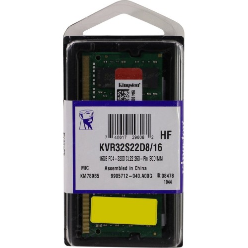 Память оперативная Kingston SODIMM 16GB 3200MHz DDR4 Non-ECC CL22  DR x8