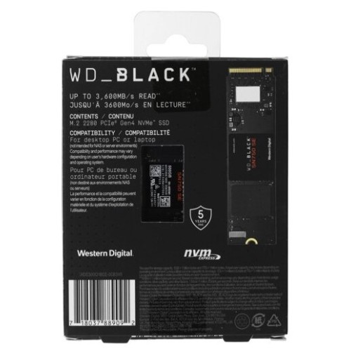 Накопитель SSD Western Digital WD Red™ SA500 NAS 3D NAND WDS500G1R0B 500ГБ M2.2280 SATA-III (TLC)