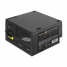 Блок питания 600W ExeGate 600PPE, ATX, PC, black, APFC, 12cm, 24p+(4+4)p, PCI-E, 5*SATA, 3*IDE, FDD + кабель 220V в комплекте