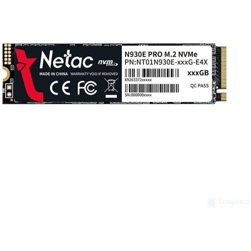 Накопитель SSD M.2 Netac 512Gb N930E Pro Series <NT01N930E-512G-E4X> Retail (PCI-E 3.1 x4, up to 2080/1700MBs, 3D TLC/QLC, NVMe 1.3, 22х80mm)