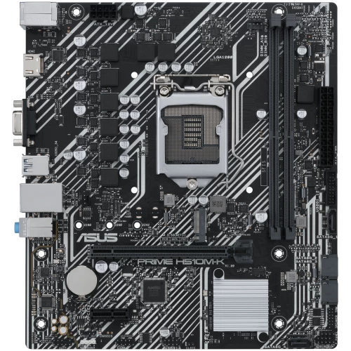 Материнская плата Asus Prime H510M-K, LGA1200, H510, 2*DDR4, D-Sub + HDMI, SATA3, Audio, Gb LAN, USB 3.2, USB 2.0, COM*1 header (w/o cable), mATX
