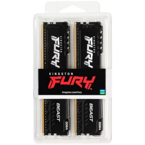 Память Kingston 32GB DDR4 3200MHz CL16 DIMM (Kit of 2) 1Gx8 FURY Beast Black